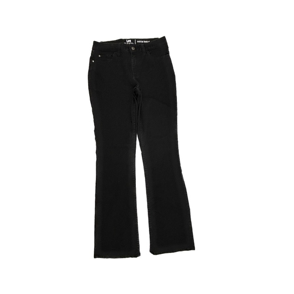 Lee Mid Rise Bootcut Women's size 6 Black Denim Jeans - Picture 1 of 4